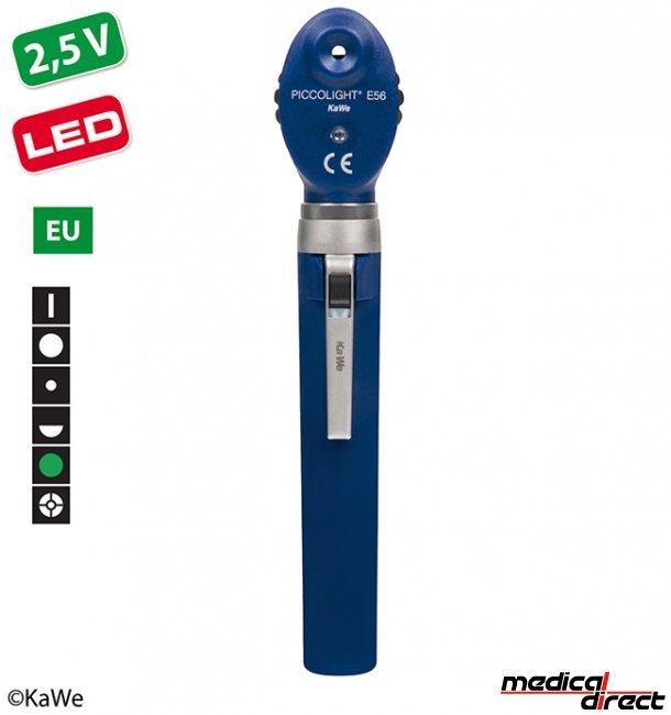 Kawe piccolight E56 LED ophthalmoscoop, sky