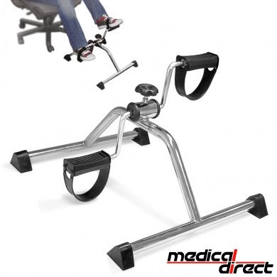 Pedaaltrainer, bewegingstrainer zwart/chroom