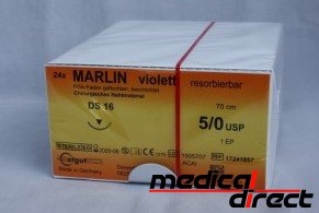 Marlin violet USP 5/0 naald DS16 draadlengte 70 cm (24)