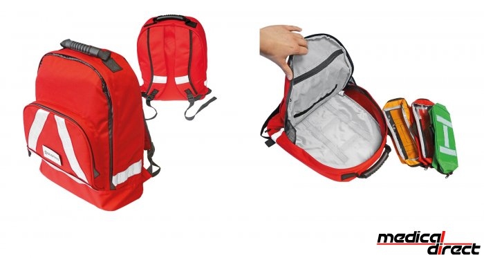 EHBO rugtas WasserStopp, klein, leeg (rood)