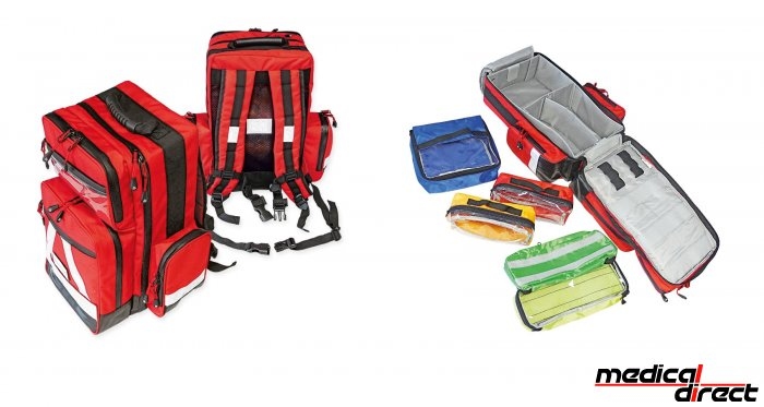EHBO rugtas WasserStopp, groot, leeg (rood)