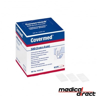 Covermed injectiepleister 2 x 4 cm, wit