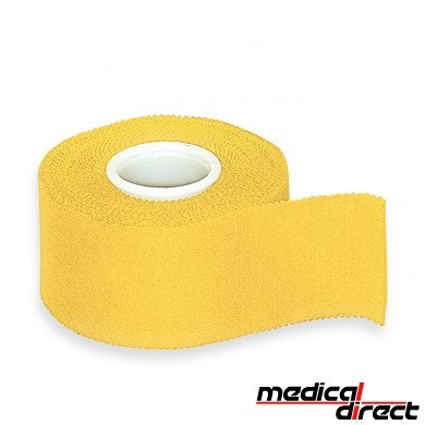 Sporttape 10 mtr x 3,75 cm geel