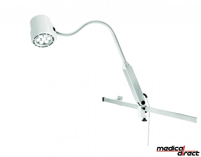 Onderzoeklamp met flexibele arm.