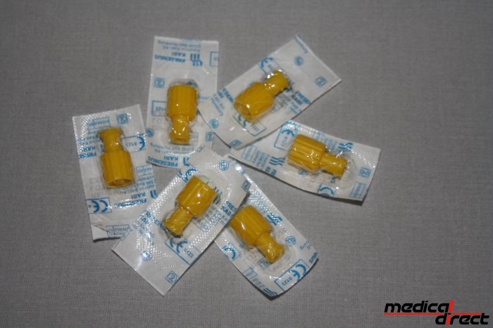 Kombi afsluitdop luer lock geel