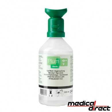 Plum oogspoelfles 500 ml met 0,9% natriumchloride oplossing