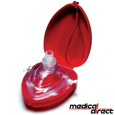 AMBU Res-Cue beademingsmasker pocket in rood etui