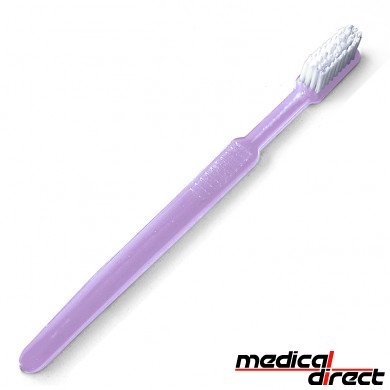 Disposable tandenborstel met tandpasta, paars
