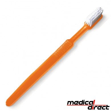 Disposable tandenborstel met tandpasta, oranje