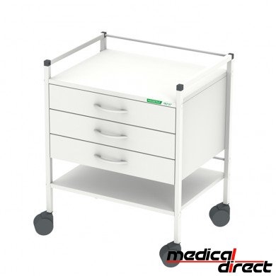 Haeberle instrumentenwagen 08/16 met 3 laden, 73 cm hoog
