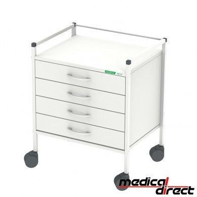 Haeberle instrumentenwagen 08/16 met 4 laden, 73 cm hoog