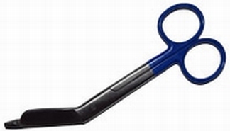 Verbandschaar lister, linkshandig met blauw handvat
