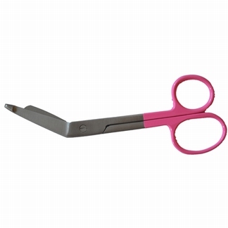 Verbandschaar RVS met gekleurd handvat; roze