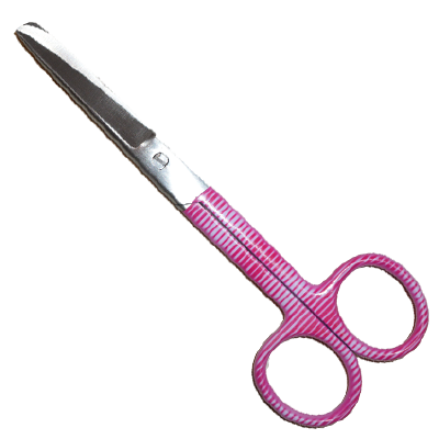 Verpleegkundige schaar; roze streep