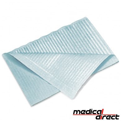 Patiënten servetten 2-laags 33 x 45 cm, lichtblauw