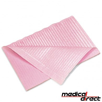 Patiënten servetten 2-laags 33 x 45 cm, rose
