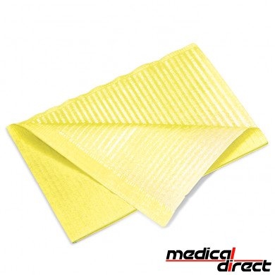 Patiënten servetten 2-laags 33 x 45 cm, geel