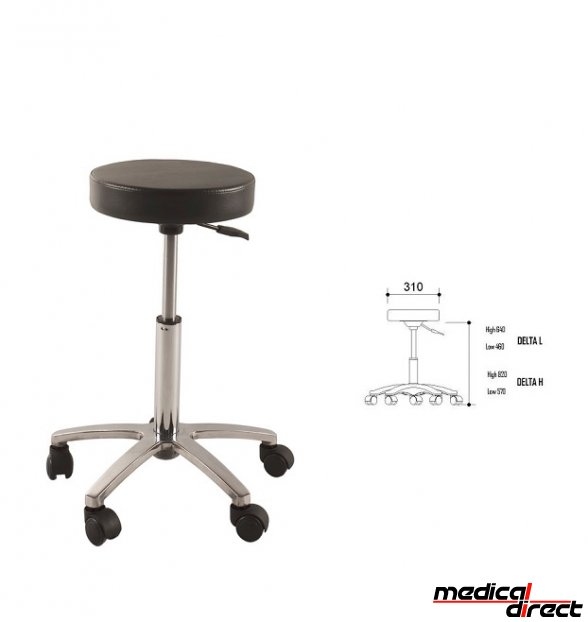Tabouret kruk Delta, kleur zwart