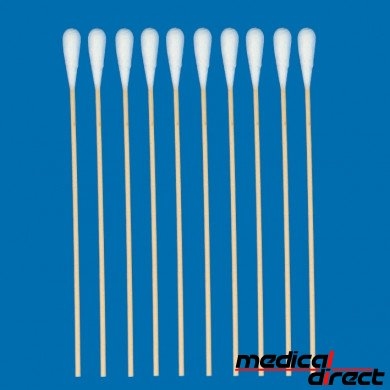 Wispy wattenstaaf hout 20 cm Ø 3 mm tip Ø 10 mm