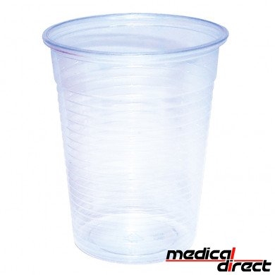 Plastic beker 180 ml transparantblauw ( 100 )