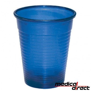Plastic beker 180 ml donkerblauw ( 100 )