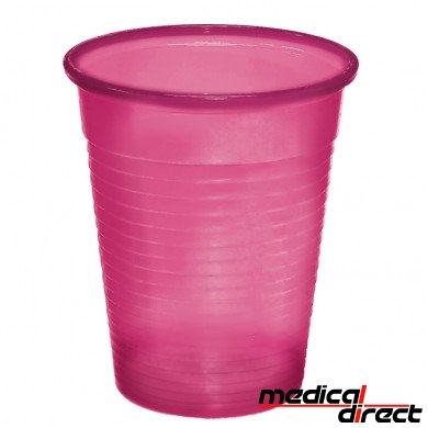 Plastic beker 180 ml fuchsia ( 100 )