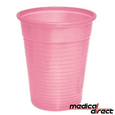 Plastic beker 180 ml roze ( 100 )