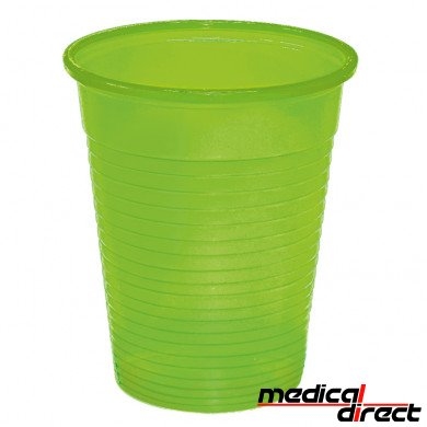 Plastic beker 180 ml neongroen ( 100 )