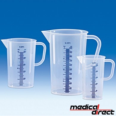 Vitlab maatkan PP 500 ml, blauw skala