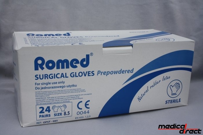 Latex operatiehandschoen, gepoederd, steriel, maat 6,5