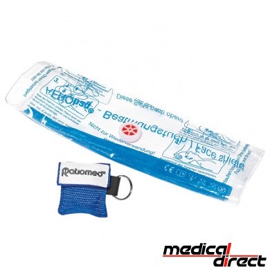 Beademingsdoek in blauwe softcase