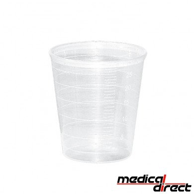 Medicijnbeker 30 ml, transparant