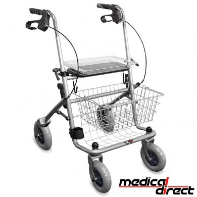 Rollator, frame zilver metallic