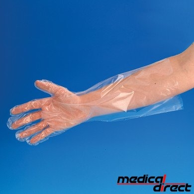 PE handschoenen ca. 53 cm lang, geruwd