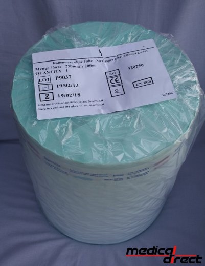 Sterilisatierol 75 mm x 200 mtr zonder vouw